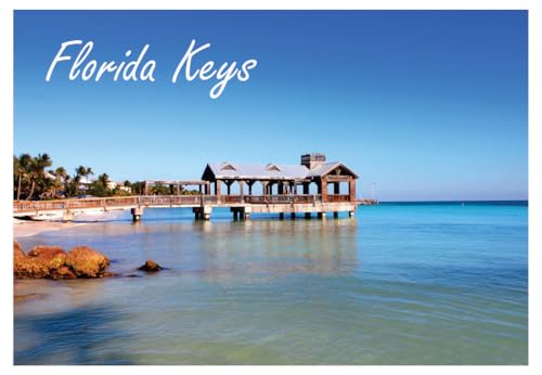 Florida Keys Pier, FL, Water, Beach, 2 x 3 inch