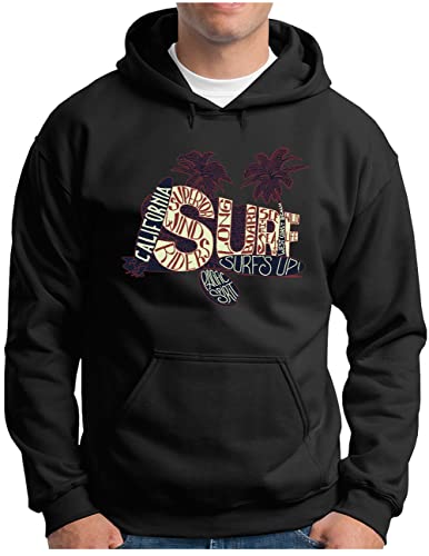 Pull à capuche rétro Cali Surfing idéal pour les soirées fraîches de beach surfer