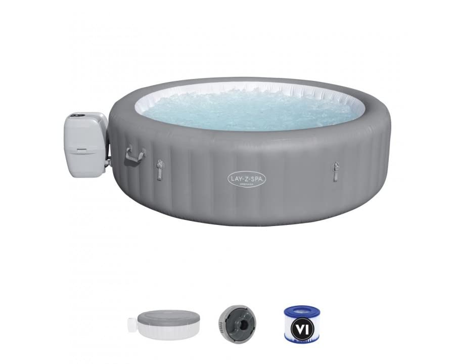 Maurer 8320124 Piscina Spa Lay-Z Grenada Ø 236 X 71Cm. Con 190 Chorros De Aire, Multicolor