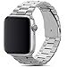 Tasikar pour Bracelet Apple Watch 38mm 40mm 41mm Premium Métal Acier Inoxydable Bracelet de Remplacement Compatible avec Apple Watch Séries 7 (41mm) Se Séries 6/5/4 (40mm) Séries 3/2/1 (38mm)- Argenté