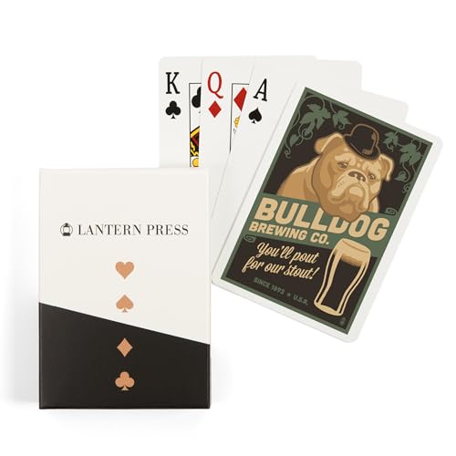 Lantern Press Bulldog, Baraja de 52 naipes Póker