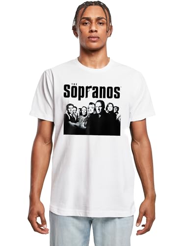 Mister Tee Mens The Sopranos Full Cast Tee White XXL