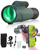 【10-20x50 ED Monocular de alta potencia】 con 10-20 veces aumento y lente objetivo de 50 mm monocular, 354 pies/1100 yardas de gran campo de visión. Este telescopio monocular está equipado con ED (dispersión extra baja) y lentes totalmente recubiertas para mejorar la tasa de transmisión de luz y la resolución. Ed Dual Focus deja las cosas más claras cuando se observa, y la alta subtracción te hace sentir el mundo real. Deje que obtenga imágenes más claras y brillantes.