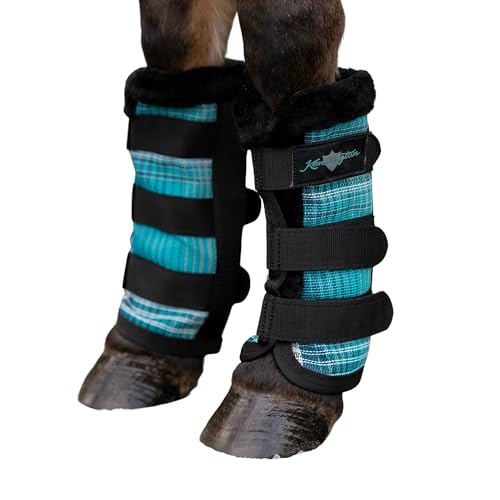 Image of Kensington Protective Products Horse Fly Boots - Fleece Trimmed - Stay-Up Technology - Protection from Insect Bites and UV Rays - Sold in Pairs (2 Boots)