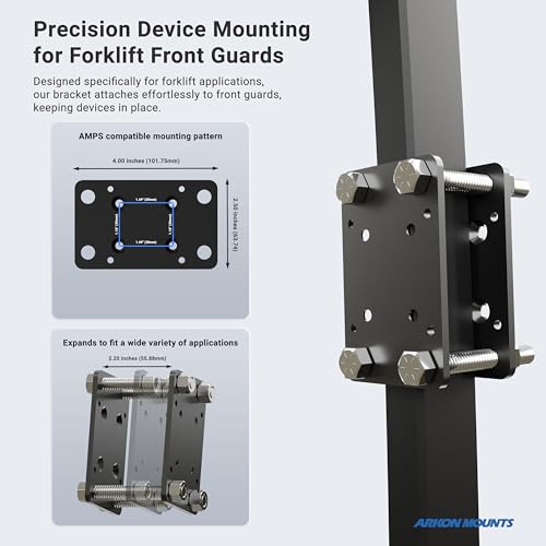 ARKON Mounts Forklift Slim-Grip | Tablet Mount | Durable Mounting Plate | Adjustable 6" Metal Shaft | Tablet Holder Fits iPad, Samsung, Google, Huawei, Nokia, and More | FLBK256TAB1 by ARKON - Image 5