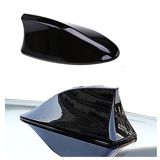 Ajxn Shark Fin Antenna Car Antenna Decorative Top Mounted Dummy Roof Aerial for Car Trunk SUV Black
