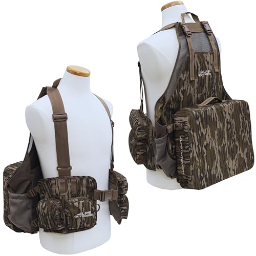 ALPS OutdoorZ Traditions Turkey Hunting Vest – Mossy Oak Bottomland Field Vest with Organized Storage, Comfortable Fit & Durable Construction for Spring Turkey Hunting