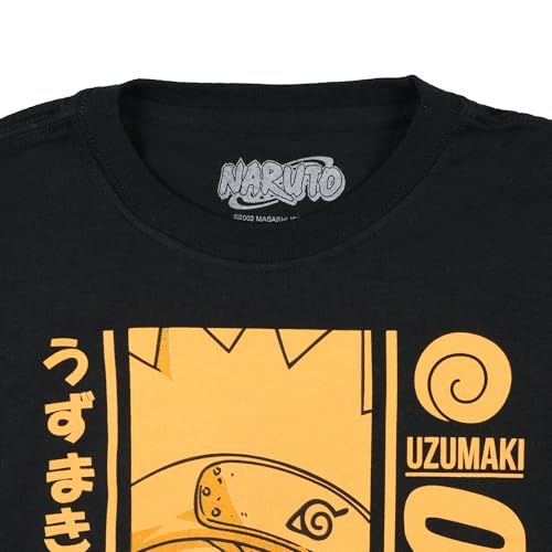 Naruto Uzumaki Shirt Boy's Orange Monochrome Short Sleeve Graphic Top3