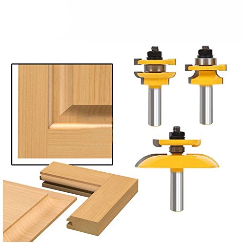 3 pz 1/2 pollici Rail & Blade Cutter Panel Cabinet Router Bit Set Fresa Utensili Elettrici Coltello per porte Legno Cutter
