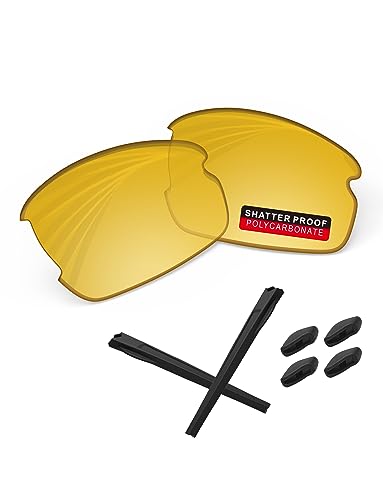 Image of PRO+ Polycarbonate Replacement Lenses & Rubber Kits /Nose Pads for Oakley Flak Series Sunglasses