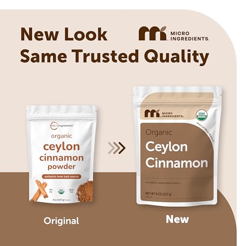 Micro Ingredients Organic Ceylon Cinnamon Powder, 8 oz | Sri Lanka Source | True Cinnamon for Spice & Seasoning | Great for Baking, Cooking, & Drinks | Additive Free, Non-GMO Detail