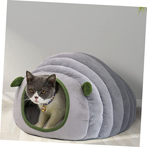 Parliky 1Pc Cat Sleeping Nest Yurt Tent Plush Dog Bed Small Animal Toys Pet Sleeping Bag Rat Toys Guinea Pig Bed Winter Crystal Velvet Bed Linings Grey Themberchaud Plush Small Animal Bed #TOP6