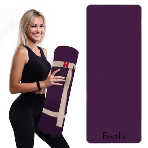Feetlu Extra Thick 12mm Exercise Mat – Non-Slip, Joint-Friendly &