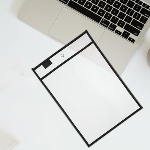 Pochette effaçable à sec lot de 20 protège-papiers transparents pour l'école - 6