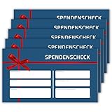 "Sam" Spendenscheck PR-Scheck Dekoscheck (5 Stück) - Größe: 60 x 34 cm