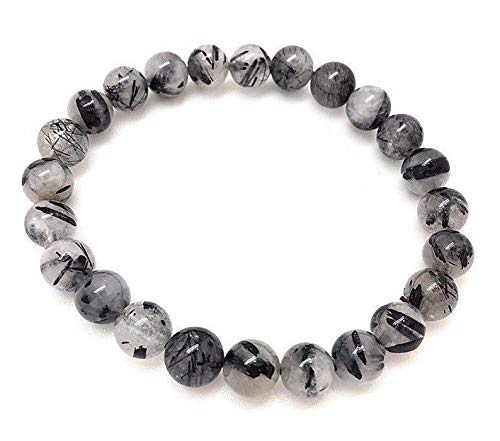 Black Rutile Bracelets Bead Bracelet Adjustable Natural Gemstone