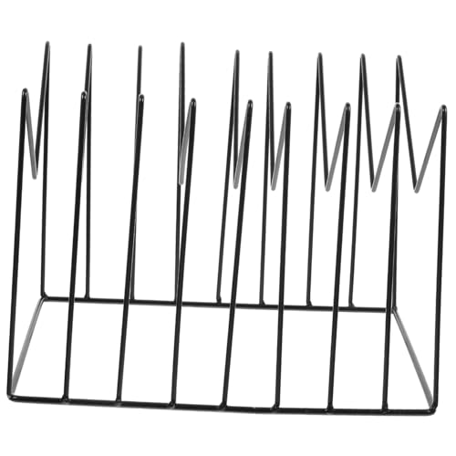 YARNOW Porta Dischi in Ferro Battuto Porta Album Creativo Scaffale Portaoggetti per Libreria Design Arrotondato Stabile e Durevole per Uso in Ingresso