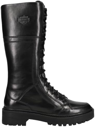 HARLEY-DAVIDSON FOOTWEAR Women's Dalwood 12" Lace Motorcycle Boot, Black, 9 | Image 2