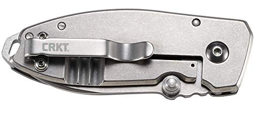 Canivete de bolso dobrável CRKT Squid: Faca utilitária compacta EDC de borda reta com lâmina de aço