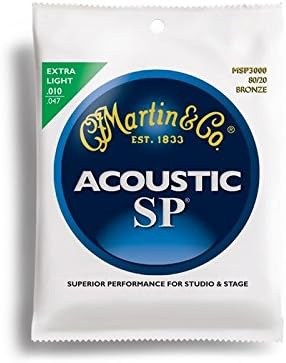 Martin MSP3000 SP 80/20 Bronze Acoustic Guitar Strings, Extra Light
