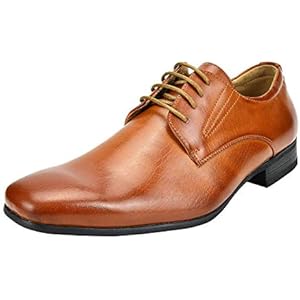 Bruno Marc Men's Classic Modern Formal Oxfords Lace Up Leather Lined Dress Shoes 9 Brown