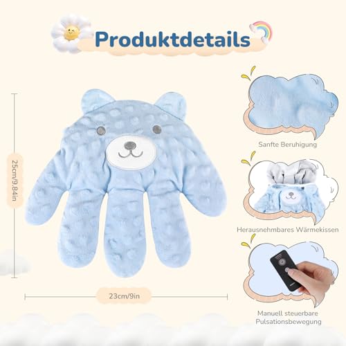 Baby Sleeping Hand Schläger mit sanfter Klopffunktion – Inklusive Fernbedienung sowie abnehmbarem und waschbarem Bezug – Ideal für Nickerchen und den Nachtschlaf