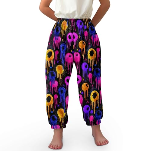 Image of Unisex Little Kids Yoga Trousers Bohemian Beach Pants Baggy Harem Activewear for Boys and Girls Age 3-10