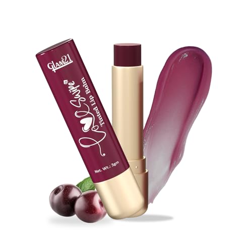 Image of Glam21 Love Swipe Tinted Lip Balm | Lip Care with Vitamin C, Hyaluronic Acid, Ceramide & SPF 30 | Hydrates, Protects & Nourishes for Soft, Radiant Lips All Day | 3gm (Lush Plum)