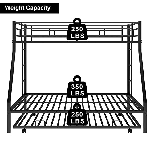 image for Merax Twin Over Full Triple Bunk Bed with Trundle:Triple Bunk Beds, St