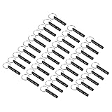 PATIKIL Emergency Whistles, 35 Pack Safety Whistle with Keychain Aluminum Loud Sound Outdoor Survival Whistle for Camping Hiking Hunting, Black