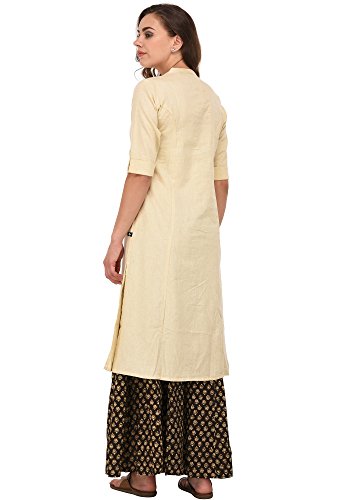 Image of Pistaa's Women's Cotton Regular Fit Casual Kurta