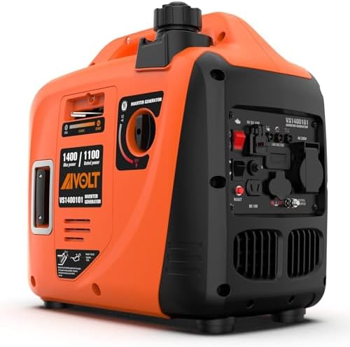 AIVOLT Silent Gasoline Inverter Generator 1400W with AC Outputs 2...