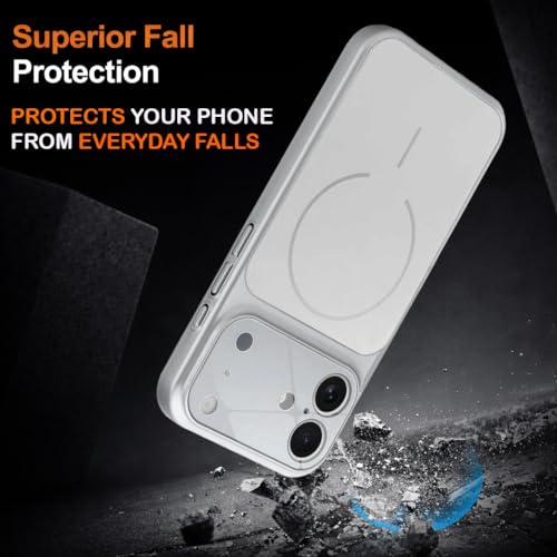 Image of SHINESTAR iPhone 16 Case - Premium Shockproof Protective Cover, Wireless Charging Compatible, Slim & Durable Luxury Back Cover with Camera Protection (Silver)
