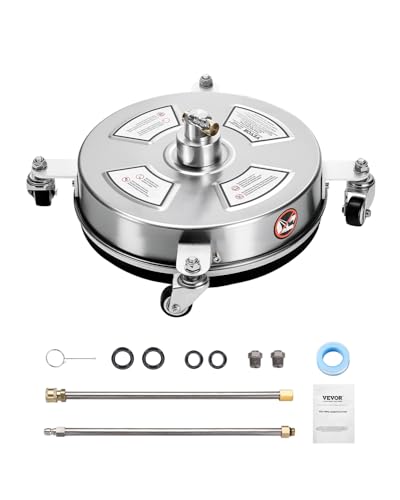 VEVOR Nettoyeur de surface pour nettoyeur haute pression 325 mm, accessoire nettoyeur sol en acier...