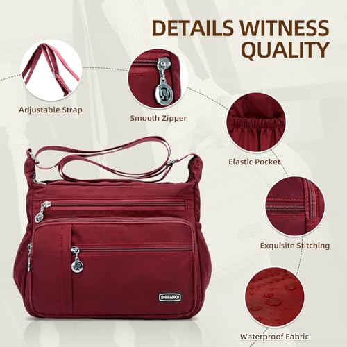 Image of Crossbody Bag for Women,Multi Pockets Cross Body Purses for Women, Ladies Shoulder Bag, Travel Purses and Handbags