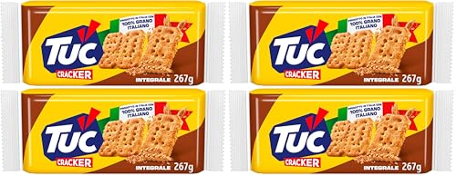 Tuc Crackers Integrales Crujientes, 267 g (Paquete de 4)