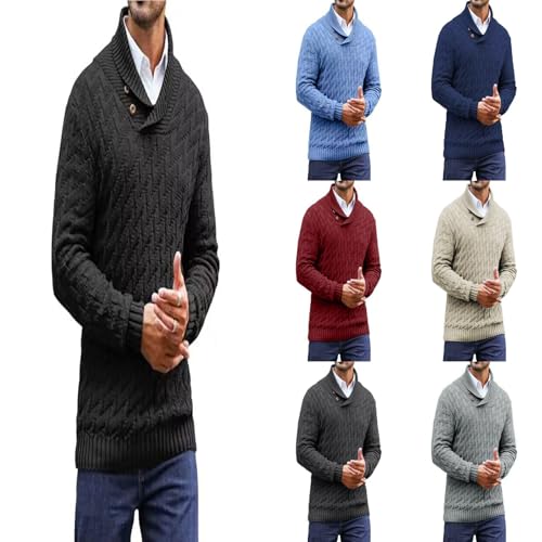 Men's Sweaters Pullover Crewneck Sweater Slim Fit Business Casual Knit Lightweight Streetwear Fall Winter Work Tops
