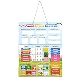 chuckle Magnetischer Kalender und Magnettafel für Kinder (40x32 cm) - Interaktives Lernspielzeug...