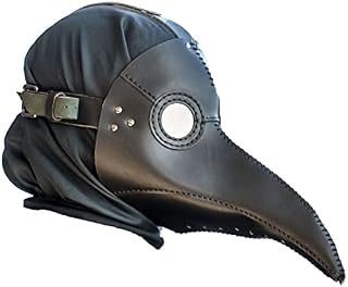 Plague Doctor Mask - Black Plague Doctors Mask Plague Doctor Costume Halloween Mask - Plague Doctor Accessories Beak Plague Mask - Witch Doctor Steampunk Mask Raven Cosplay Halloween Props Scary Mask