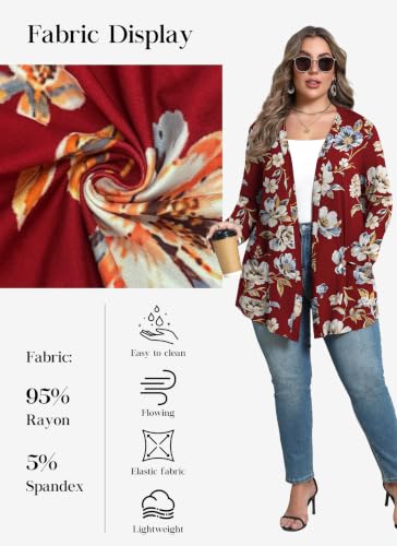 Image of Plus Size Lightweight Cardigan for Women Soft with Pockets 1X-5X