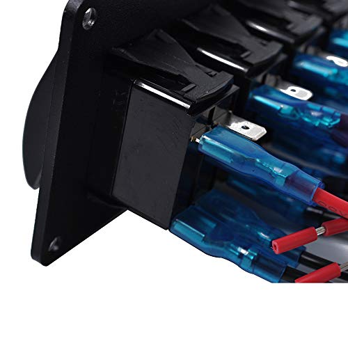 Zwbfu 4 Gang 5 Pin Rocker Switch Panel, impermeável On-Off backlit interruptores para carro, trailer