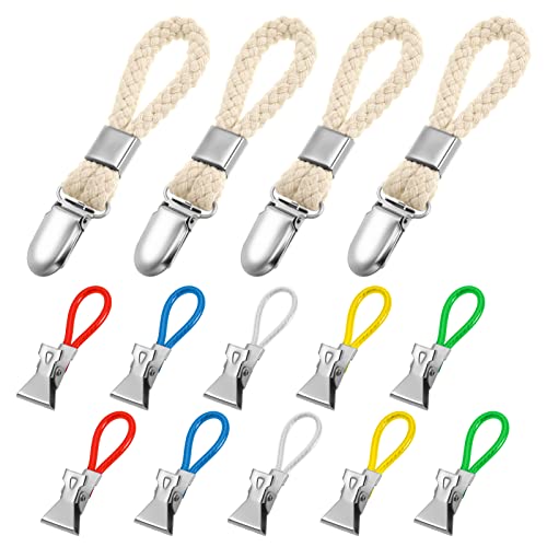 Handtuch Clips Set 4 Stück - Baumwollschlaufen Für Küche & Bad 13x2,5 Cm