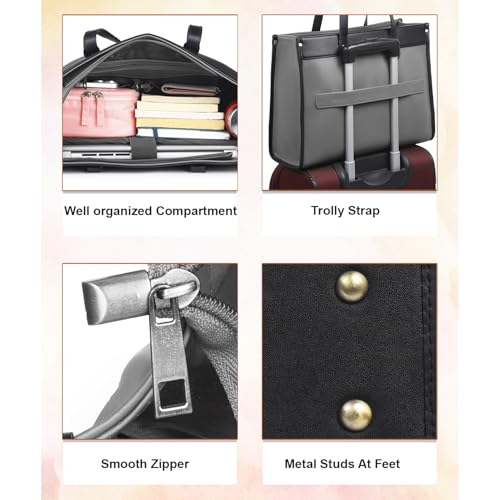 Image of K London Vegan Leather Handbag For Women-Girls | Satchel Bag for Womens | Fit Upto 15 Inch Laptop | Shoulder Bag | Ladies Purse | Tote Bag With Top Double Handle Handbag For Women