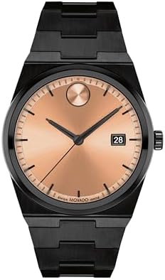 Movado Bold Quest Men's Sport Watch - Swiss Quartz, Stainless Steel Link Bracelet - 5 ATM Water Resistance - Luxury Fashion Timepiece for Him - 40mm
