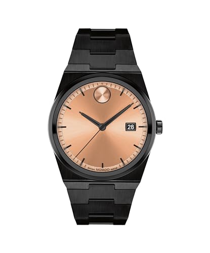 Movado Bold Quest Men's Sport Watch - Swiss Quartz, Stainless Steel Link Bracelet - 5 ATM Water Resistance - Luxury Fashion Timepiece for Him - 40mm