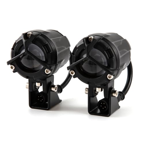 evomosa Motorcycle Spotlight Lamp Bright LED Fog Lights with DRL/Angel Eye Universal Lightweight Bicycling Motorcycling Headlight Headlamp Auxiliary Light for Motorcycle Truck SUV UTV ATV Tractor