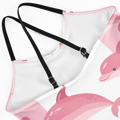 Image of Girls One Pieces Swimsuit Cute Beach Swimwear with Adjustable Strap 3-10 Years