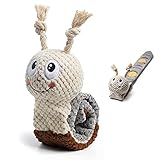 Squeaky Dog Toys, No Stuffing Toy for Dogs Indestructible, Plush Dog Toys with Crinkle Paper for...