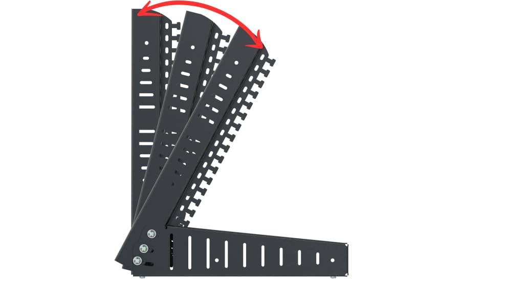 Supporto da Tavolo con Montaggio a Ripiano Rack 19 Pollici 8U - Armadio Rack e Armadietti per Apparecchiature di Rete - Ripiano per Armadio con Angolo di Inclinazione Regolabile