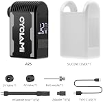 Mini Bike Tire Pump with Gauge, CYCLAMI 120PSI Electric Bicycle Air Pump, Auto Stop, Presta and Schrader Valve Aluminium Portable Tire Inflator for All Bike, Motorcycle, Type-C Rechargeable